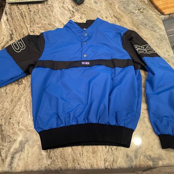 VINTAGE 1985 CB Sports Pull Over Light Jacket Size LARGE - Anorak WOW - Picture 1 of 13